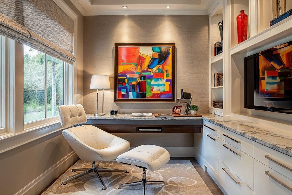 Comment choisir des œuvres d'art pour votre bureau à domicile par Decorilla