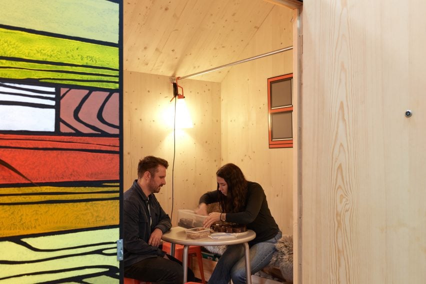 Hut, la cabane de Richard Woods dans le bureau de Hawkins\Brown