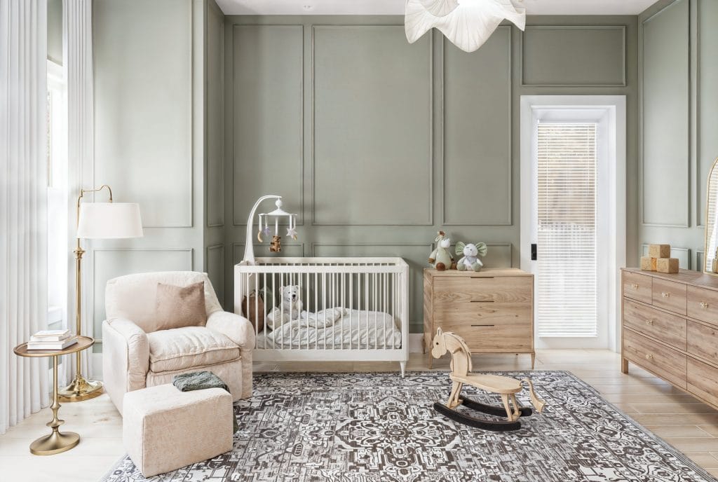 Les matériaux naturels définissent ce design de chambre d'enfant neutre de Decorilla
