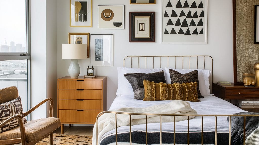 Décoration de chambre vintage élégante par Decorilla