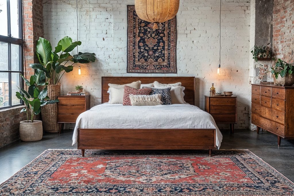 Style de chambre industriel du milieu du siècle par DECORILLA