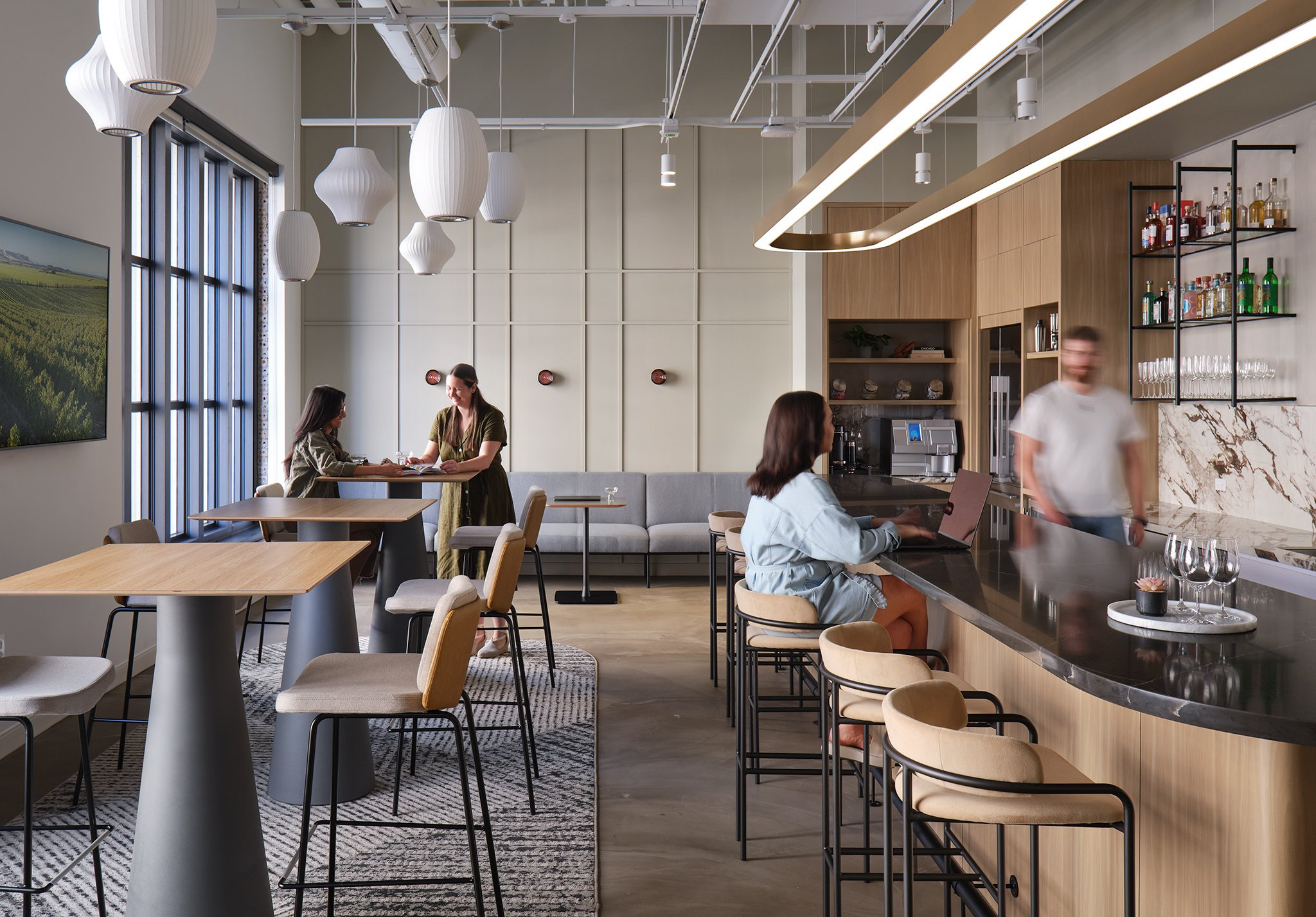 Espace commun / Café pernod-ricard-chicago-office-1