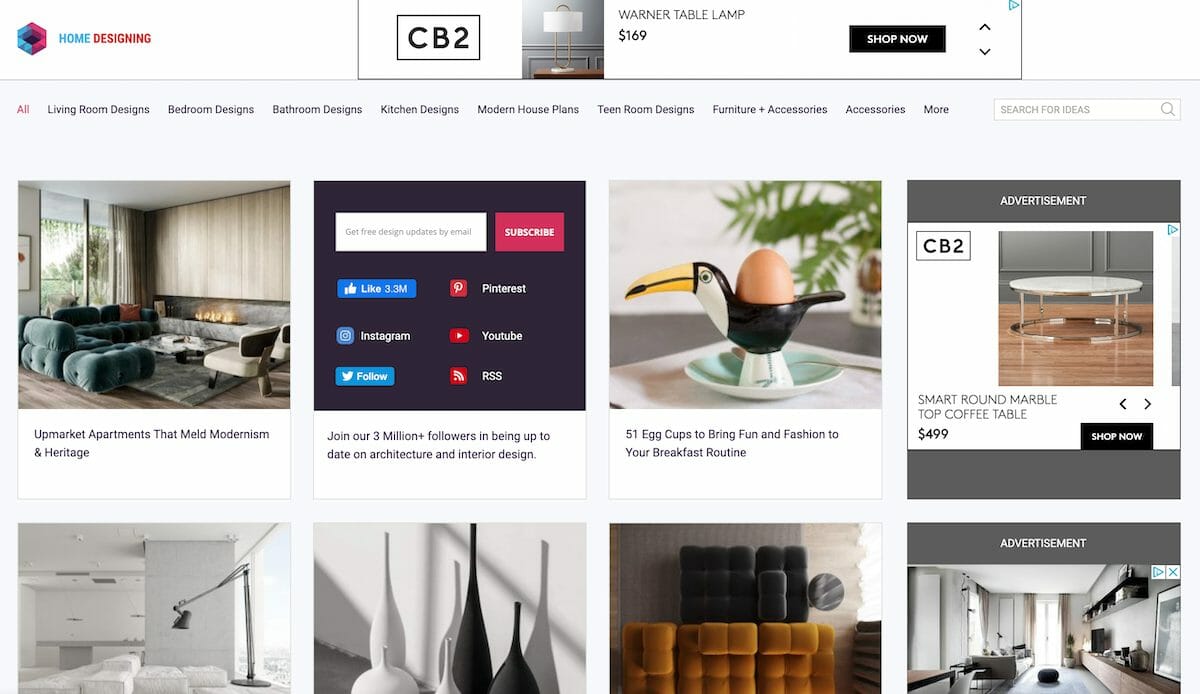 Sites Web de design d'intérieur - conception de maison