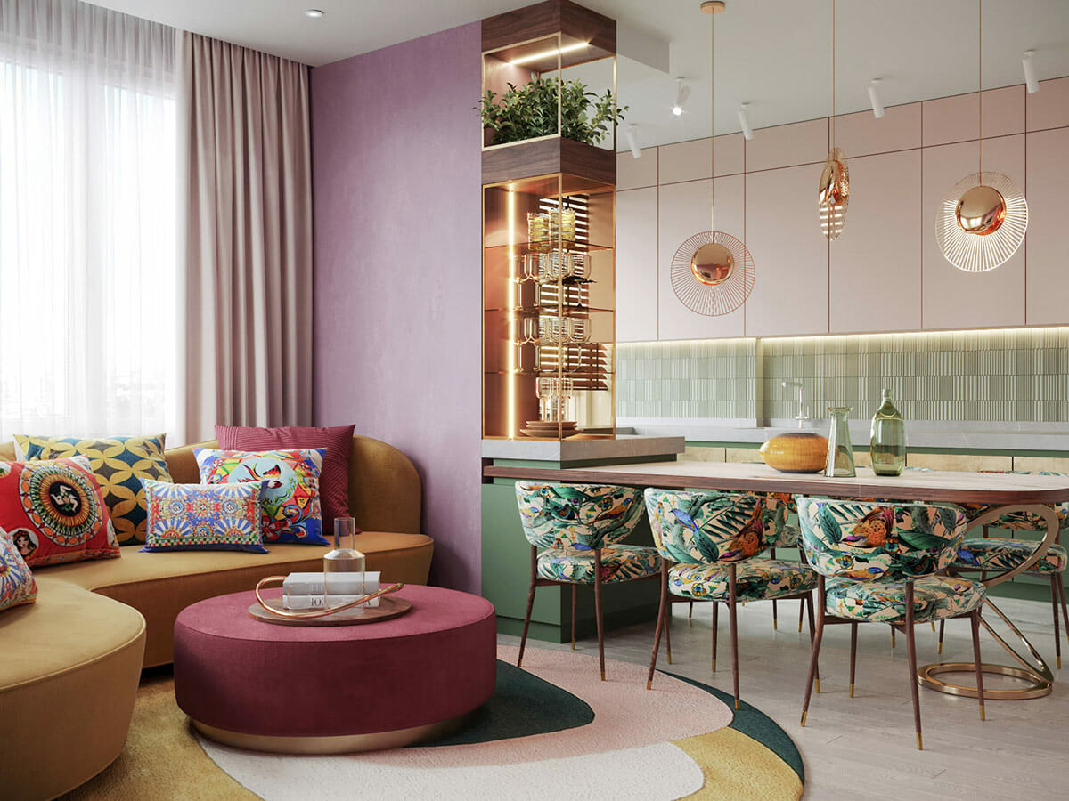 Maison maximaliste audacieuse sur l'un des meilleurs sites de design d'intérieur - Home Designing