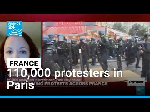 , (Aubervilliers): France: 110,000 protesters in Paris • FRANCE 24 English